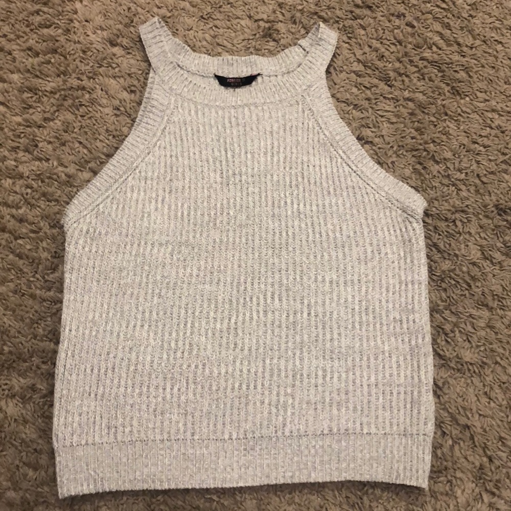 Grey cropped tanktop